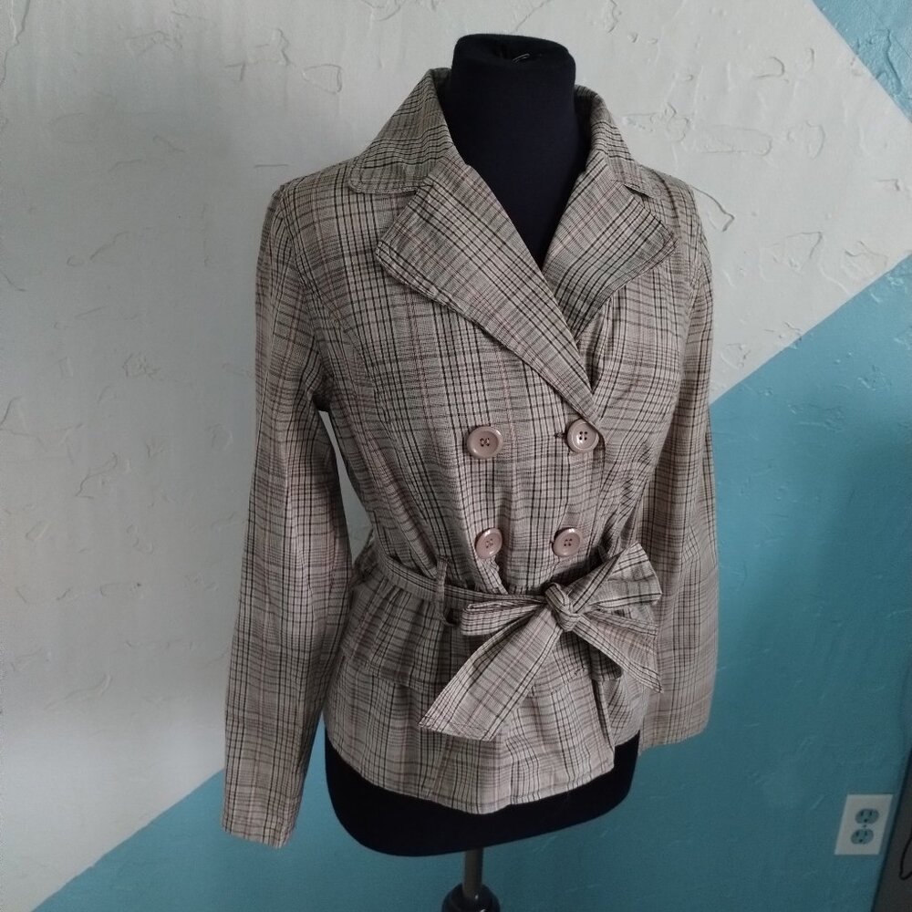 Paris Blues Plaid Coat - Picture 3 of 10